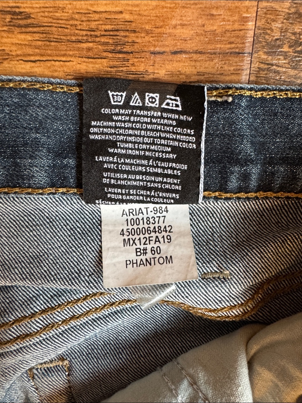 Men’s size 34W 36L ARIAT brand M4 Low Rise Boot Cut Jeans. - Picture 5 of 9